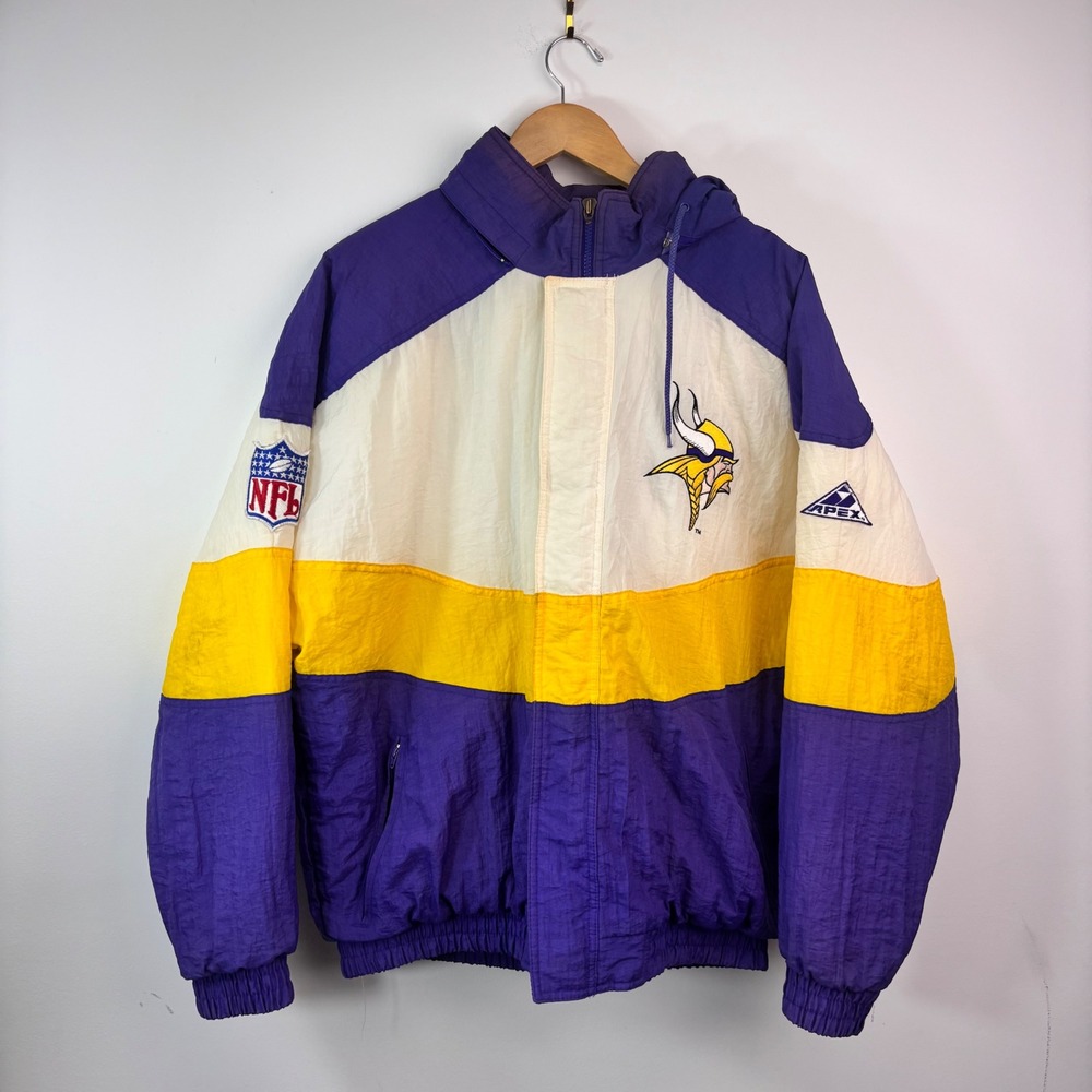 Vintage 1990s Minnesota Vikings Apex One Pro Line NFL Starter Jacket Size Large
